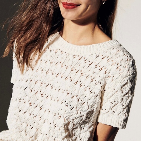 Madewell Tops - Madewell Carrington Cropped Boxy Sweater Tee